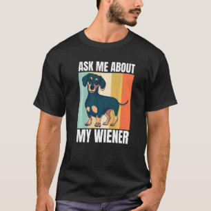 Camiseta Gráfico del perro retro Wiener Dachshund Weiner