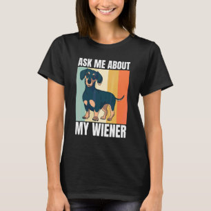 Camiseta Gráfico del perro retro Wiener Dachshund Weiner
