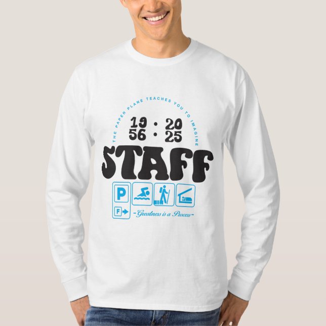 Camiseta Gráfico del PERSONAL Retro con presupuesto de avió (Anverso)