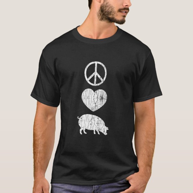 Camiseta Gráfico del propietario de Guinea de Peace Love Pi (Anverso)