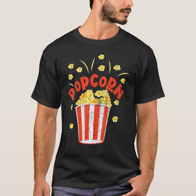 Camiseta Gráfico del retro de maíz pop de palomitas de maíz (Anverso)