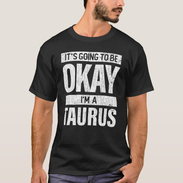 Camiseta Gráfico del Rótulo Taurus Zodiac (Anverso)