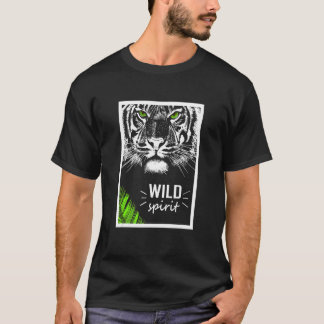 Camiseta Gráfico del tigre leopardo blanco salvaje de Guay