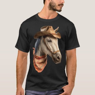 Camiseta Gráfico Divertido Caballo Vaquero Equitación