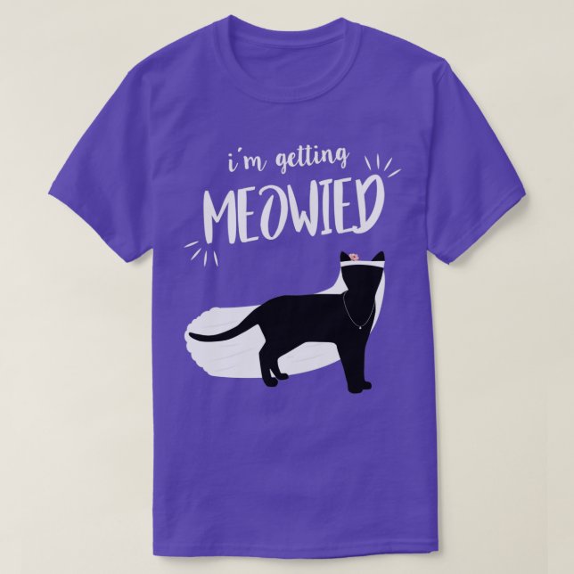 Camiseta Gráfico divertido de fiesta de soltera con gato qu (Diseño del anverso)