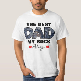 Camiseta Gráfico "El mejor papá, mi rock siempre ama"