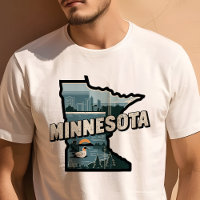 Gráfico emblemático de viajes retro Minnesota
