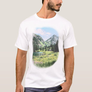 Camiseta Gráfico Escénico de Lago de Montaña Alpina Vintage