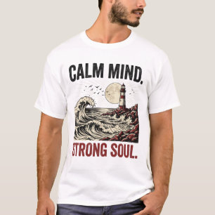 Camiseta Gráfico Estético Motivacional de Mente Tranquila y