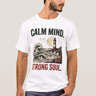 Camiseta Gráfico Estético Motivacional de Mente Tranquila y