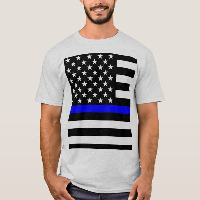 Camiseta Gráfico fino americano de Blue Line (Anverso)