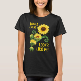 Camiseta Gráfico Floral De Girasol Para Mujeres Niños - Sil