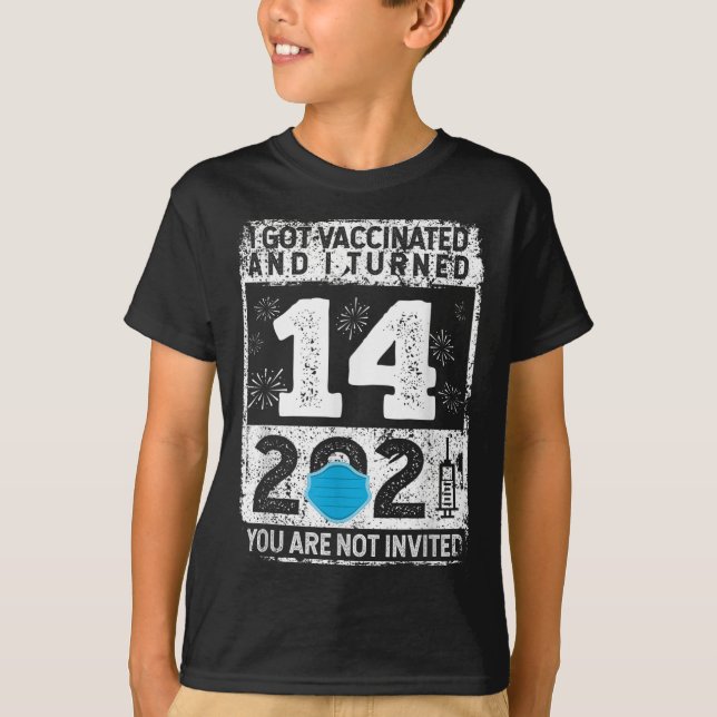 Camiseta Gráfico humorístico divertido vacunado 2021 (Anverso)