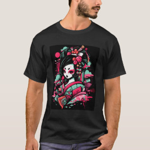 Camiseta Gráfico Inspirado En Geisha Tee Un Toque Del Cha J