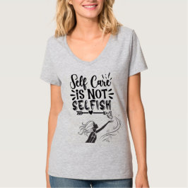Camiseta Gráfico Inspirador "El autocuidado no es egoísta"