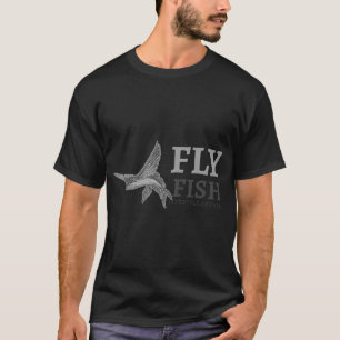 Camiseta Gráfico literal de ropa de pesca con mosca