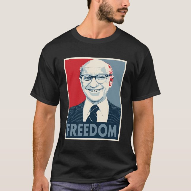 Camiseta Gráfico Milton Retro Friedman (Anverso)
