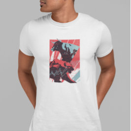 Camiseta Gráfico mínimo de toro y oso del mercado de valore