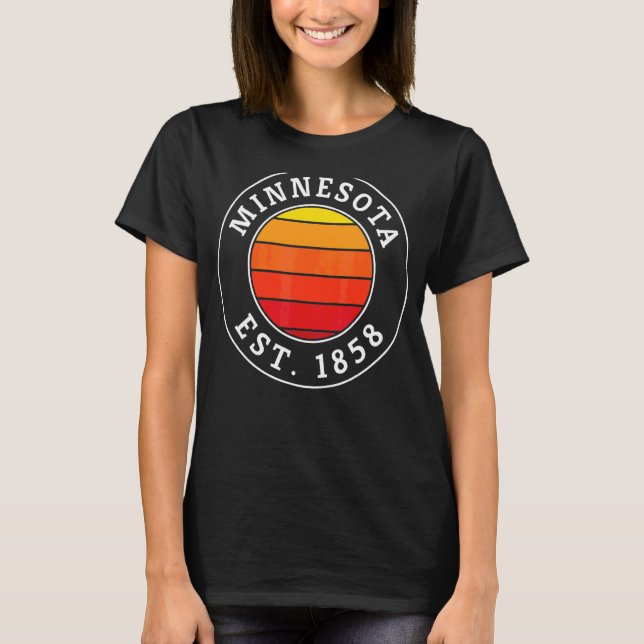 Camiseta Gráfico Minnesota Retro Sunset (Anverso)