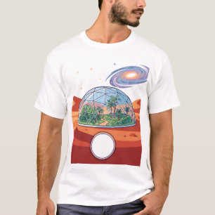 Camiseta Gráfico moderno del bio domo espacial de la coloni