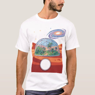 Camiseta Gráfico moderno del bio domo espacial de la coloni