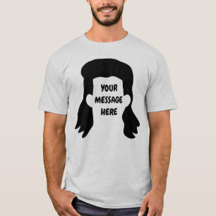 Camiseta Gráfico mullet divertido de mensajes personalizad