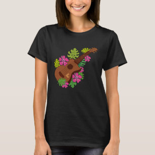 Camiseta Gráfico musical del jugador hawaiano floral de Uku