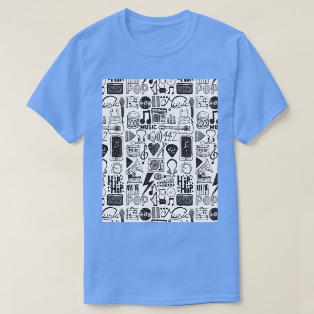 Camiseta Gráfico musical Doodles (Diseño del anverso)