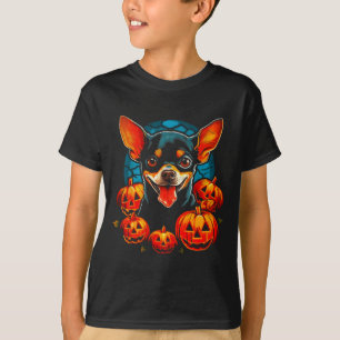 Camiseta Gráfico negro de perro Chihuahua vintage de Hallow