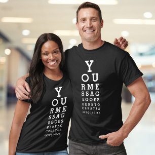 Camiseta Gráfico óptico de visión visual personalizada de m