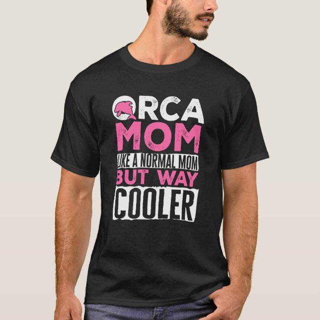 Camiseta Gráfico Orca Mom Para Mujeres Chicas Mamás Whale S (Anverso)