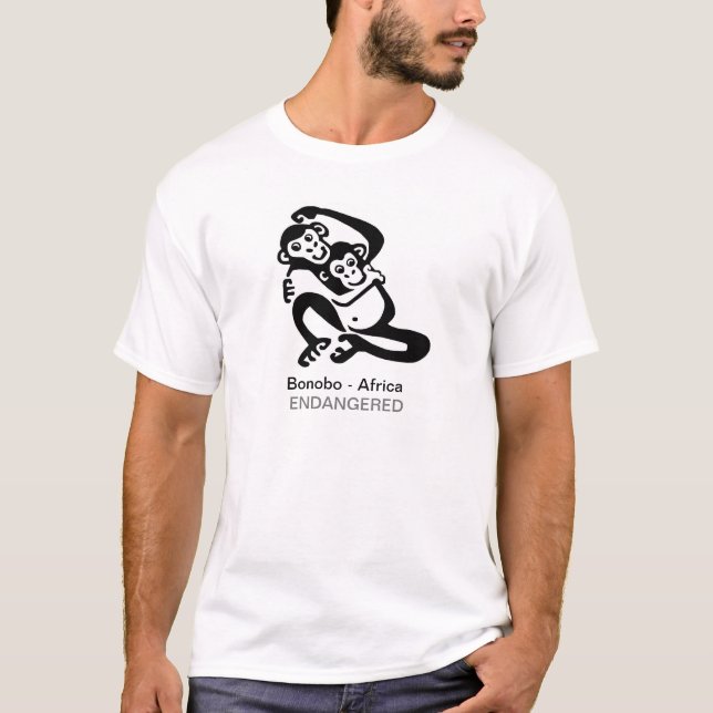 Camiseta Gráfico original - BONOBO - Animales en peligro - (Anverso)