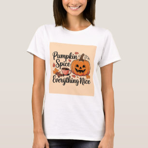 Camiseta Gráfico otoñal "Especie de calabaza y todo bueno"