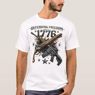 Camiseta Gráfico Patriótico Americano de Libertad de 1776