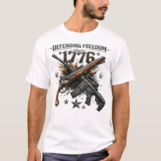 Camiseta Gráfico Patriótico Americano de Libertad de 1776