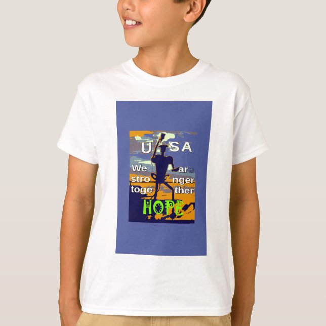 Camiseta Gráfico Patriótico de la Esperanza en Estados Unid (Anverso)