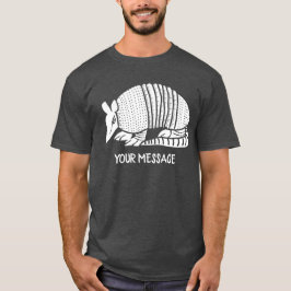 Camiseta Gráfico personalizado del armadillo blanco