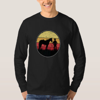 Camiseta Gráfico Retro Amante De Caballos Jinete Ecuestre C
