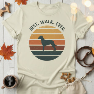 Camiseta Gráfico Retro Breed Sunset Dog — Estilo Vintage