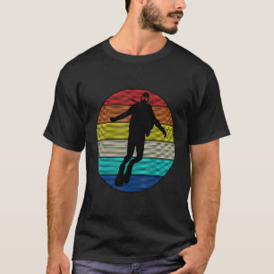 Camiseta Gráfico Retro Buceo Apnea Buzo Snorkel