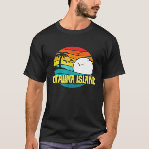 Camiseta Gráfico Retro Catalina Island Sun Surf 80s