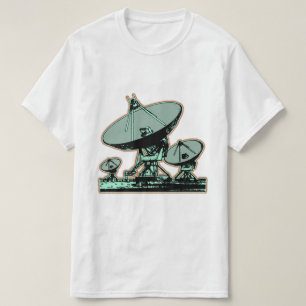 Camiseta Gráfico retro de la antena parabólica
