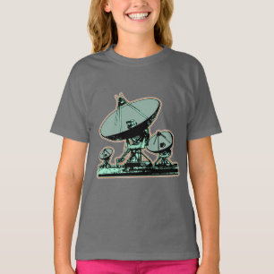 Camiseta Gráfico retro de la antena parabólica