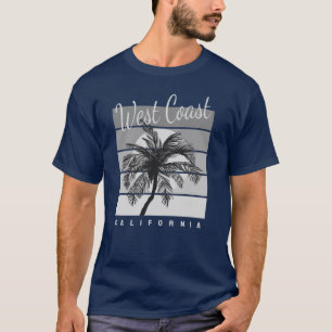 Camiseta Gráfico Retro de Palma de la Costa Oeste de Califo