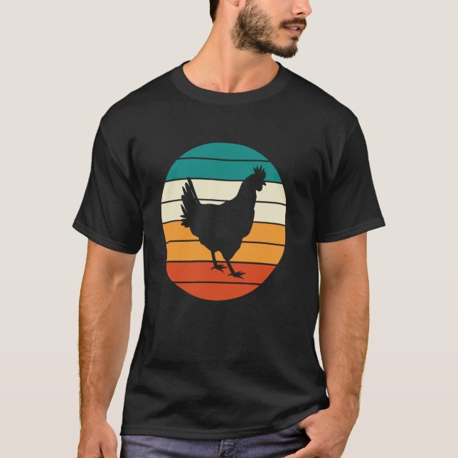 Camiseta Gráfico Retro de Pollo (Anverso)