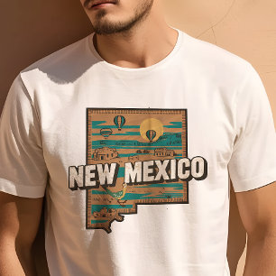 Camiseta Gráfico Retro de Viaje Iconico de Nuevo México