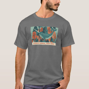 Camiseta Gráfico retro del amigo narval misterioso del bosq