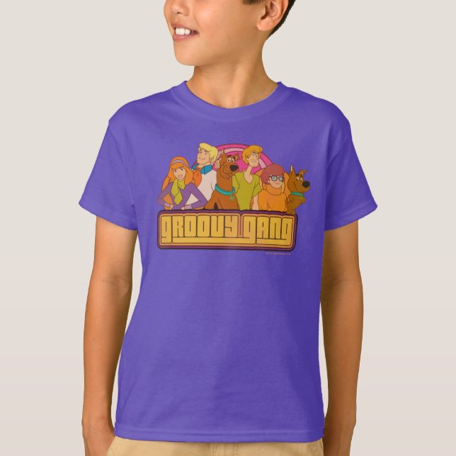 Camiseta Gráfico retro del dibujo animado de la "cuadrilla (Anverso)