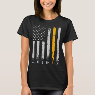 Camiseta Gráfico Retro Electricista Ingeniero Eléctrico Ing