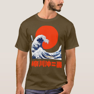Camiseta Gráfico retro japonés de gran ola